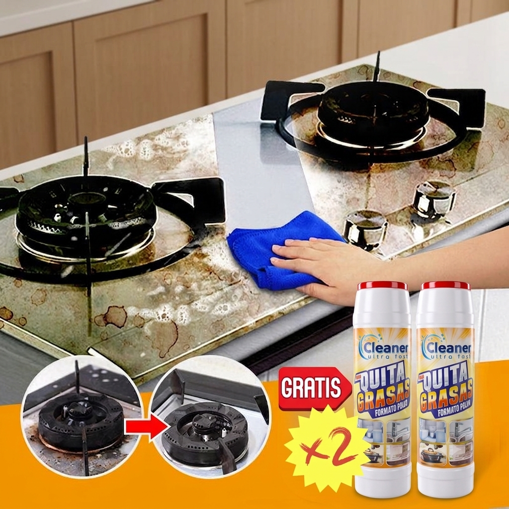 Cleaner Ultra Fast - Quitagrasas en Polvo, Segunda Unidad GRATIS