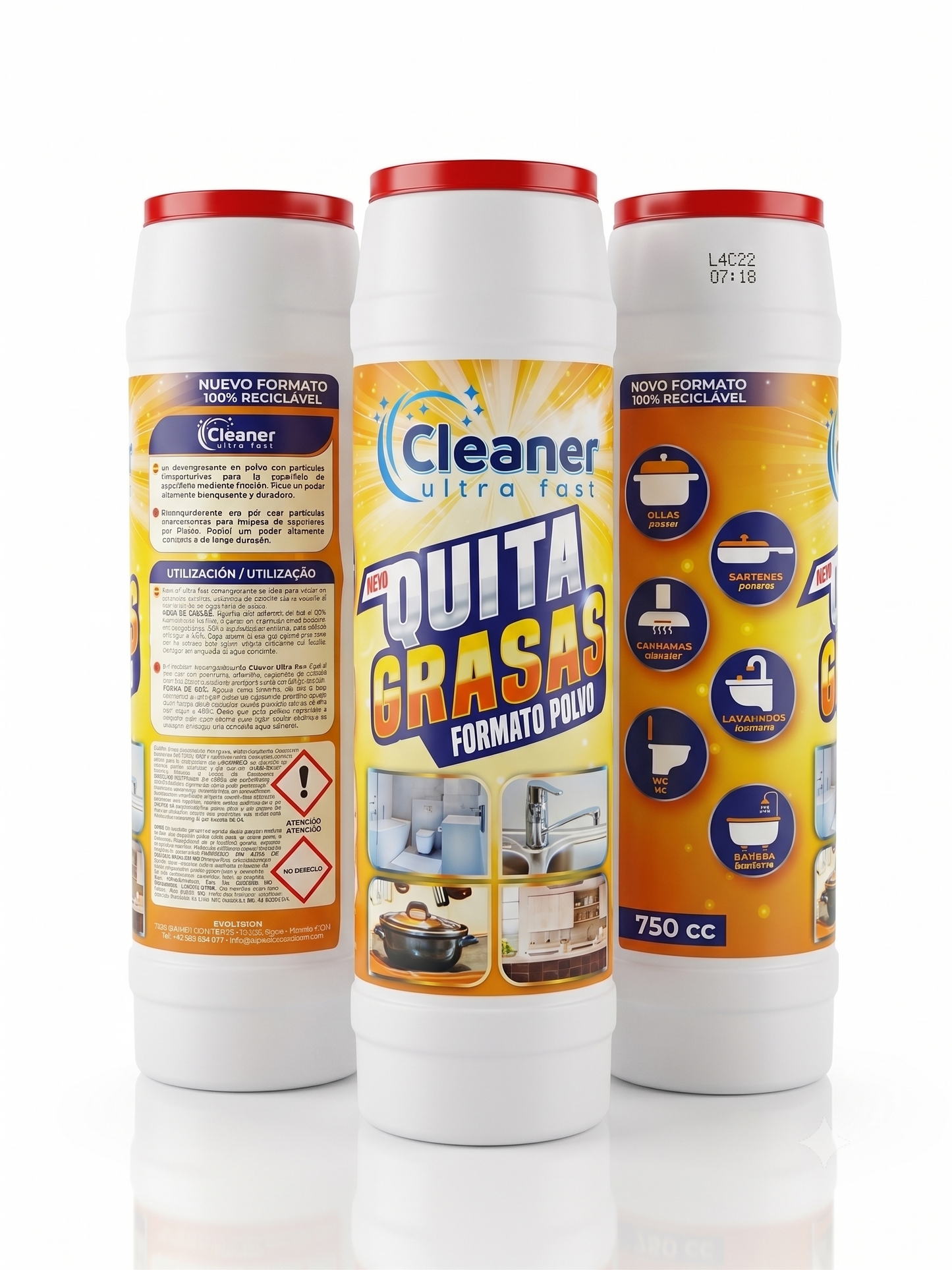 Cleaner Ultra Fast - Quitagrasas en Polvo, Segunda Unidad GRATIS